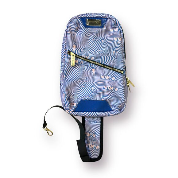 Hitman Money Counter - Pink and Blue Ripple Crossbody Sling‎ - Picture 1 of 4